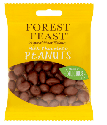 FOREST FEAST MILK CHOCOLATE PEANUTS - 65G - F/FEAST