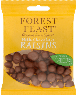 FOREST FEAST MILK CHOCOLATE RAISINS - 65G - F/FEAST