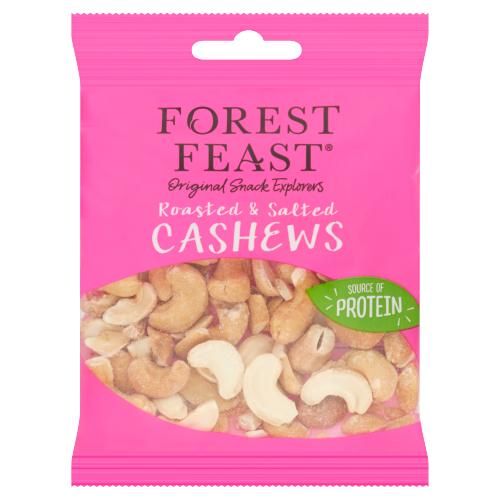 FOREST FEAST ROASTED & SALTED CASHEW - 35G - F/FEAST
