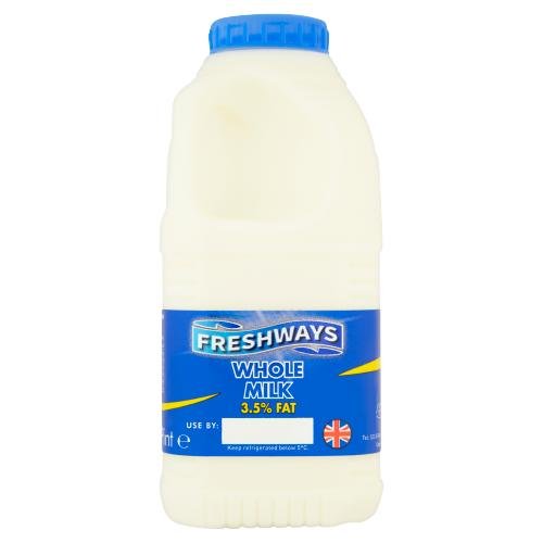 FRESHWAYS WHOLE MILK - 568ML - FRESHWAYS