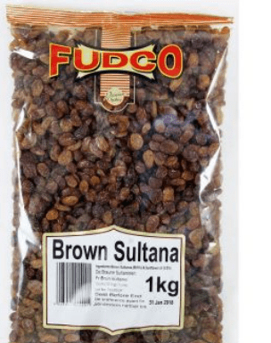 FUDCO BROWN SULTANA (TURKISH) - 1KG - FUDCO