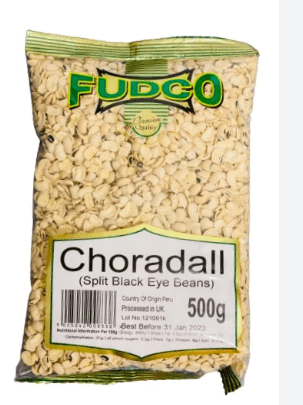 FUDCO CHORA DALL (SPLIT BLACK EYE BEANS) - 500G - FUDCO