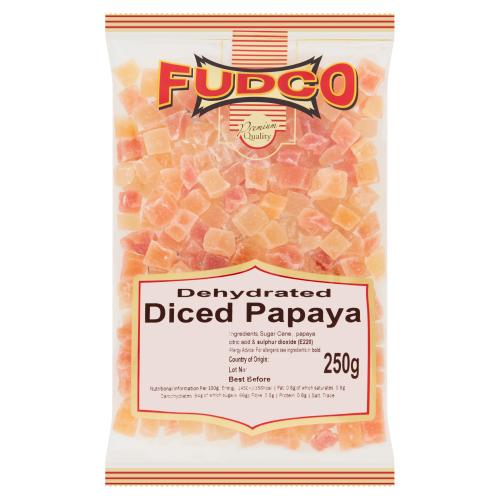 FUDCO DICED PAPAYA (DEHYDRATED) - 250G - FUDCO