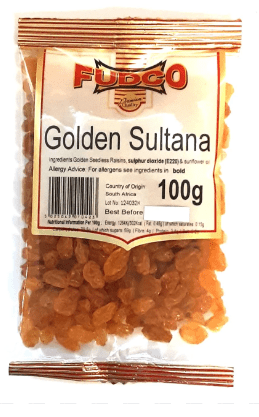 FUDCO GOLDEN SULTANA (RAISINS) - 100G - FUDCO
