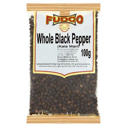 FUDCO WHOLE BLACK PEPPER (KALA MARI) - 100G - FUDCO