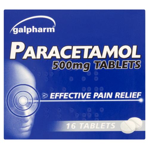 GALPHARM GSL PARACETAMOL TABLETS - 16PK - GALPHARM