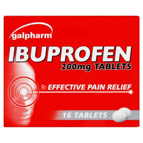 GALPHARM IBUPROFEN TABLETS - 16 PACK - GALPHARM