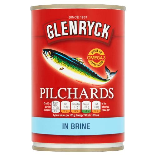 GLENRYCK PILCHARDS BRINE - 400G - GLENRYCK