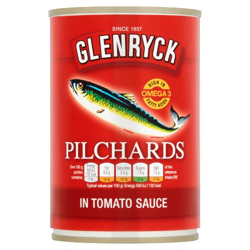 GLENRYCK PILCHARDS IN TOMATO SAUCE - 400G - GLENRYCK