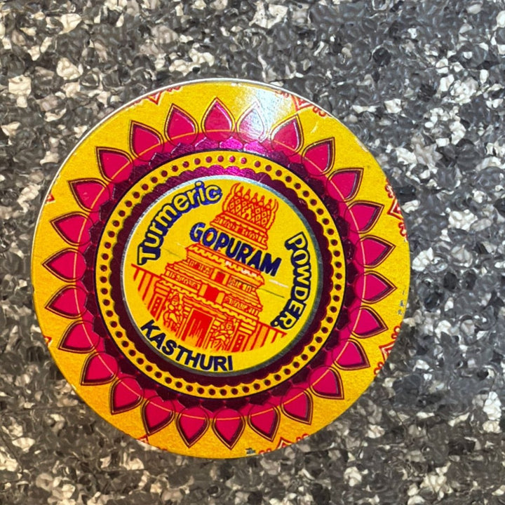 Gopuram Kasthuri Turmeric Powder Tin - 50g - GOPURAM