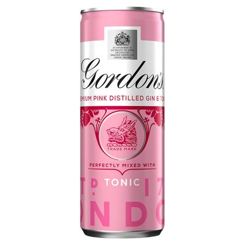 GORDONS PINK GIN & TONIC RTD - 250ML - GORDONS