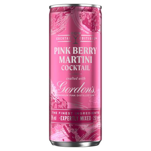 GORDONS PINK MARTINI COCKTAIL CAN - 250ML - GORDONS