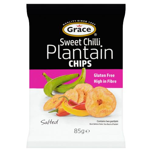 GRACE SWEET CHILLI PLANTAIN CHIPS - 85 G - GRACE