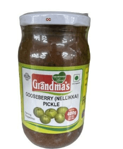 GRANDMA'S GOOSEBERRY (NELLIKKAI) PICKLE - 400G - GRANDMA'S