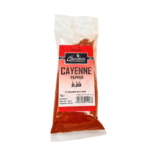 GREENFIELDS CAYENNE PEPPER - 75G - GREENFIELDS