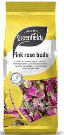 GREENFIELDS PINK ROSE BUDS - 50G - GREENFIELDS