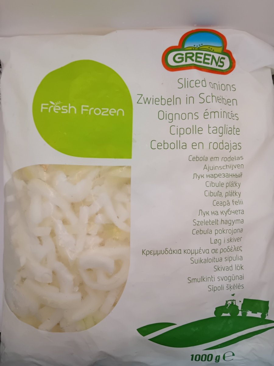 GREENS SLICED ONIONS - 1KG - GREENS