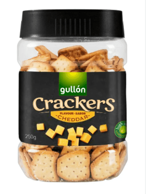 GULLÓN CRACKERS WITH CHEDDAR CHEESE FLAVOUR - 250G - GULLÓN