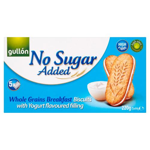 GULLON NO SUGAR ADDED SANDWICH BISCUITS WITH YOGHURT FILLING - 220G - GULLÓN