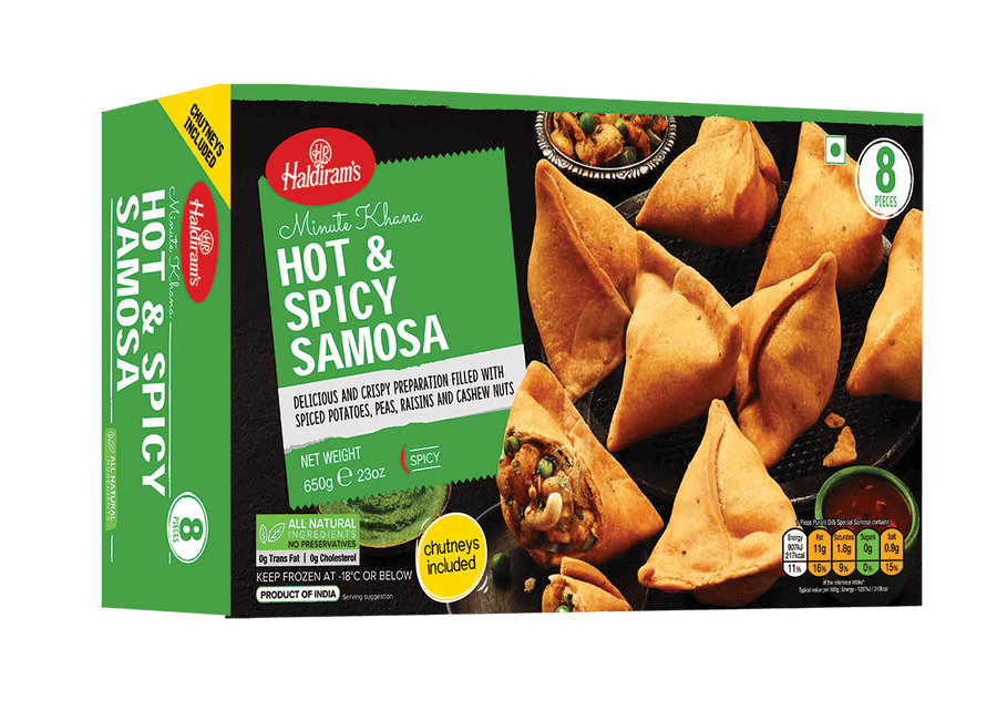 HALDIRAM'S MINUTE KHANA HOT & SPICY SAMOSA - 650G - HALDIRAM'S