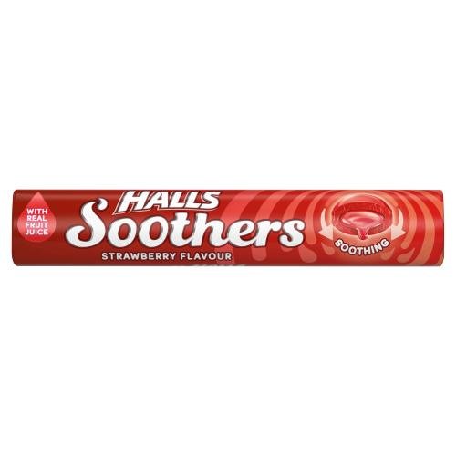 HALLS SOOTHERS STRAWBERRY - 45G - HALLS