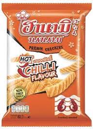 HANAMI PRAWN CRACKERS HOT CHILLI FLAVOUR - 60G - HANAMI