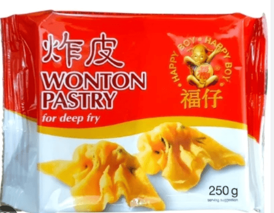 HAPPY BOY WONTON PASTRY FOR DEEP FRY - 250G - HAPPY BOY