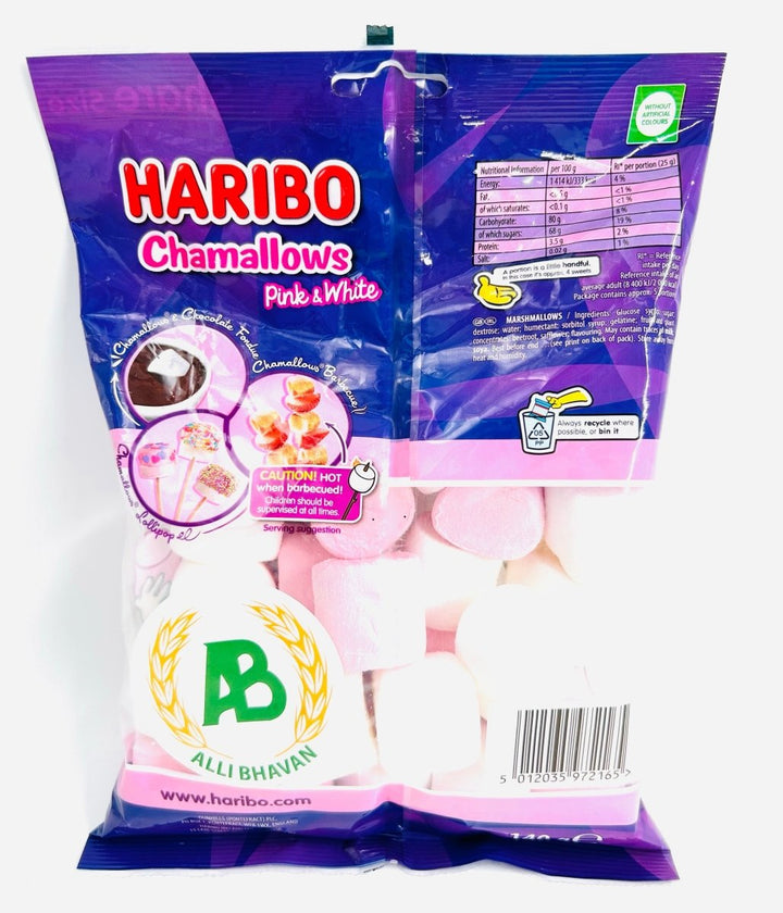 HARIBO CHAMALLOWS PINK & WHITE - 140G - HARIBO