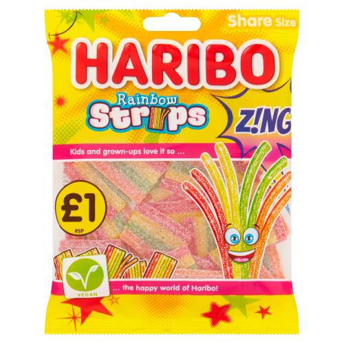 HARIBO RAINBOW STRIPS - 130G - HARIBO