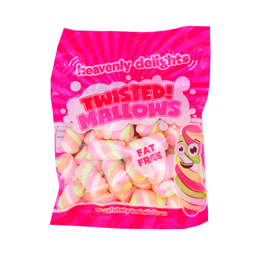 HEAVENLY DELIGHT TWISTED MALLOWS - 140G - HEAVENLY DELIGHTS