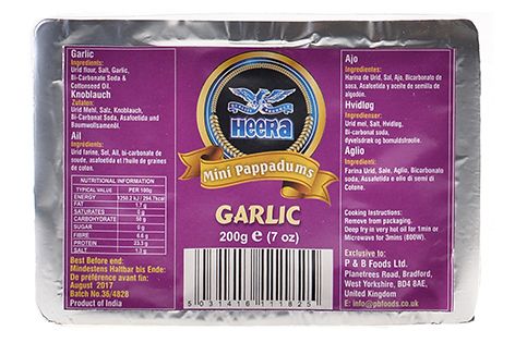 HEERA MINI PAPAD GARLIC - 200G - HEERA