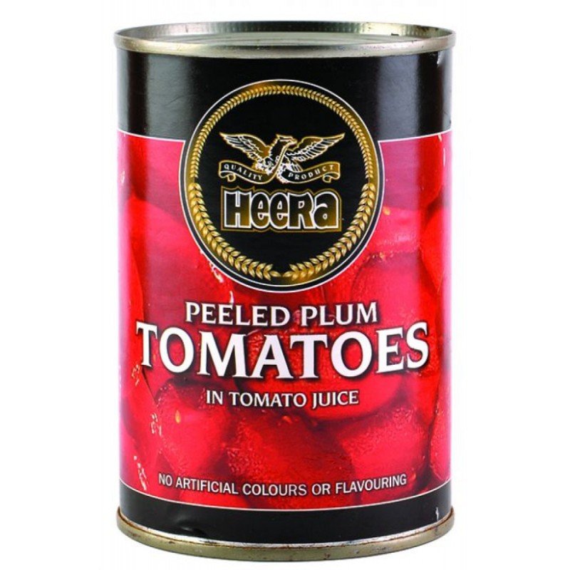 HEERA PEELED PLUM TOMATOES IN TOMATO JUICE - 400G - HEERA