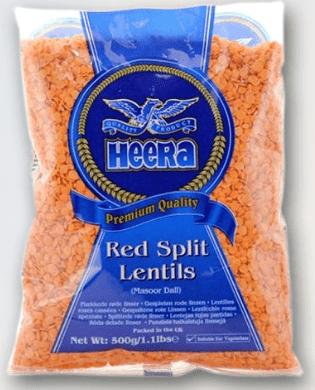 HEERA RED SPLIT LENTILS - 500G - HEERA