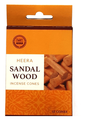 HEERA SANDALWOOD DHOOP CONE - 12CONES - HEERA