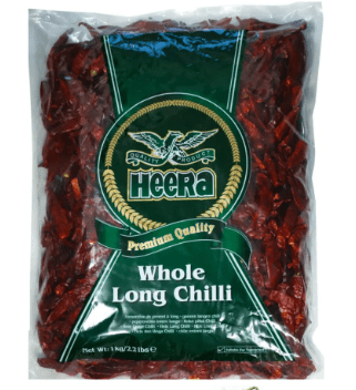 HEERA WHOLE LONG CHILLI - 1KG - HEERA