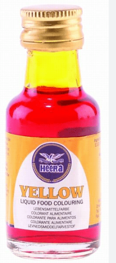 HEERA YELLOW LIQUID FOOD COLOURING - 28ML - HEERA