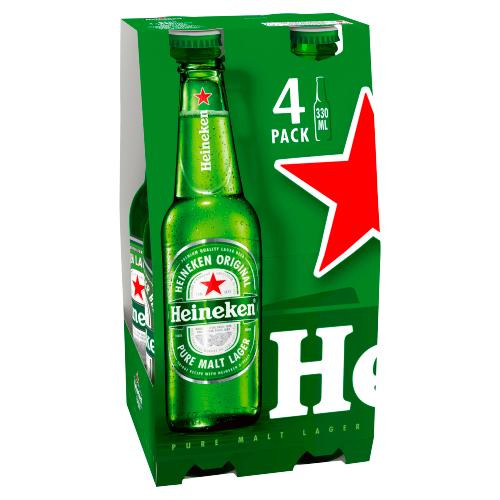 HEINEKEN 4PK LONG NECK NRB - 330ML - HEINEKEN