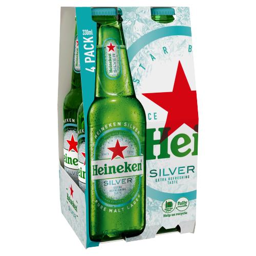 HEINEKEN SILVER 4PK NRB - 330ML - HEINEKEN