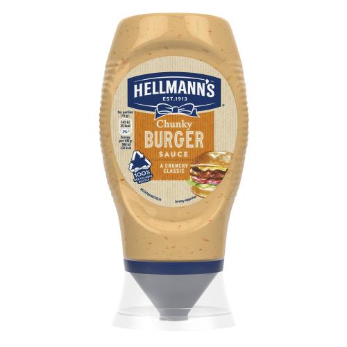 HELLMANNS CHUNKY BURGER SAUCE - 258G - HELLMANN