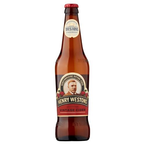 HENRY WESTONS OAKY MEDIUM DRY VINTAGE CIDER - 500ML - HENRY WESTONS