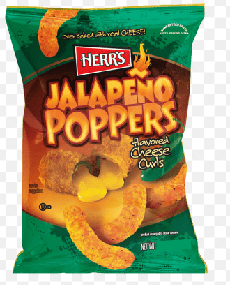 HERR'S JALAPENO POPPERS CHEESE CURLS - 198G - HERR'S