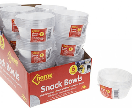 HOME CONNECTION SNACK BOWLS - 6 PACK - HOME CONNECTION