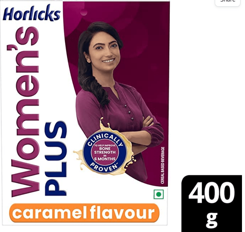 HORLICKS WOMEN'S PLUS CARAMEL FLAVOUR - 400G - HORLICKS