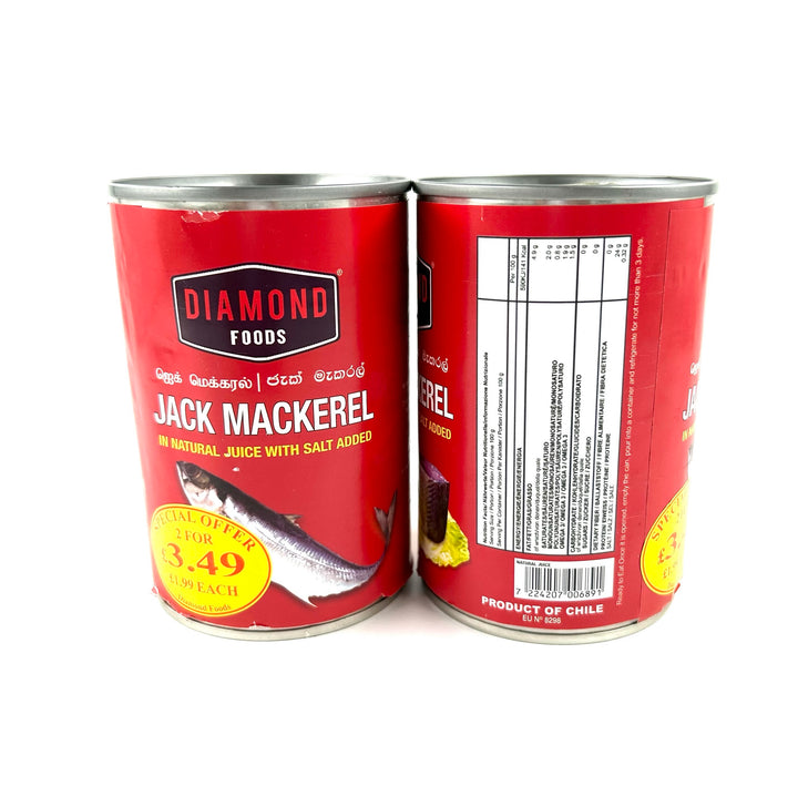 DIAMOND JACK MACKEREL IN NATURAL JUICE WITH SALT ADDED 425G