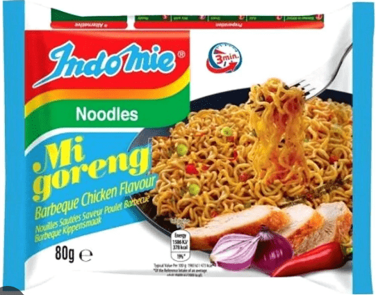 INDOMIE INSTANT NOODLES MI GORENG BARBEQUE CHICKEN FLAVOUR - 80G - INDOMIE