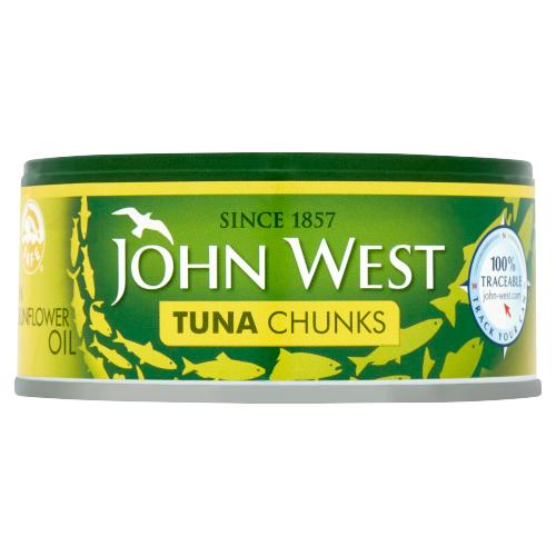 J WEST TUNA CHUNKS OIL - 145G - J WEST