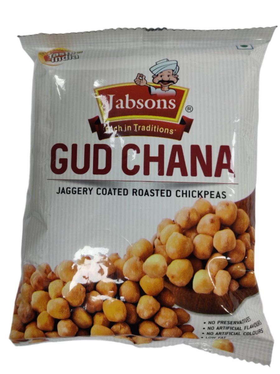 Jabsons Gud Chana Jaggery Coated Roasted - 150g - JABSONS