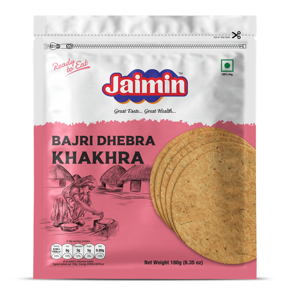 JAIMIN BAJRI DHEBRA KHAKHRA - 180G - JAIMIN