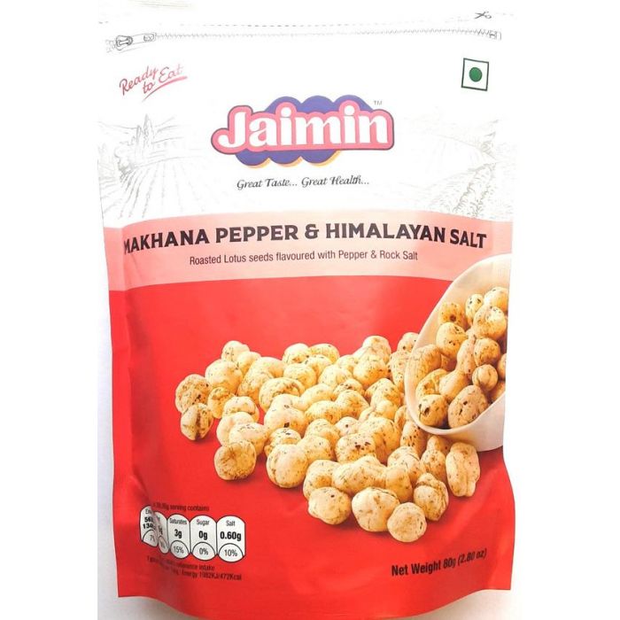 JAIMIN MAKHANA PEPPER & HIMALAYAN SALT - 80G - JAIMIN