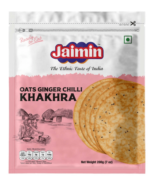 JAIMIN OATS GINGER CHILLI KHAKHRA - 200G - JAIMIN